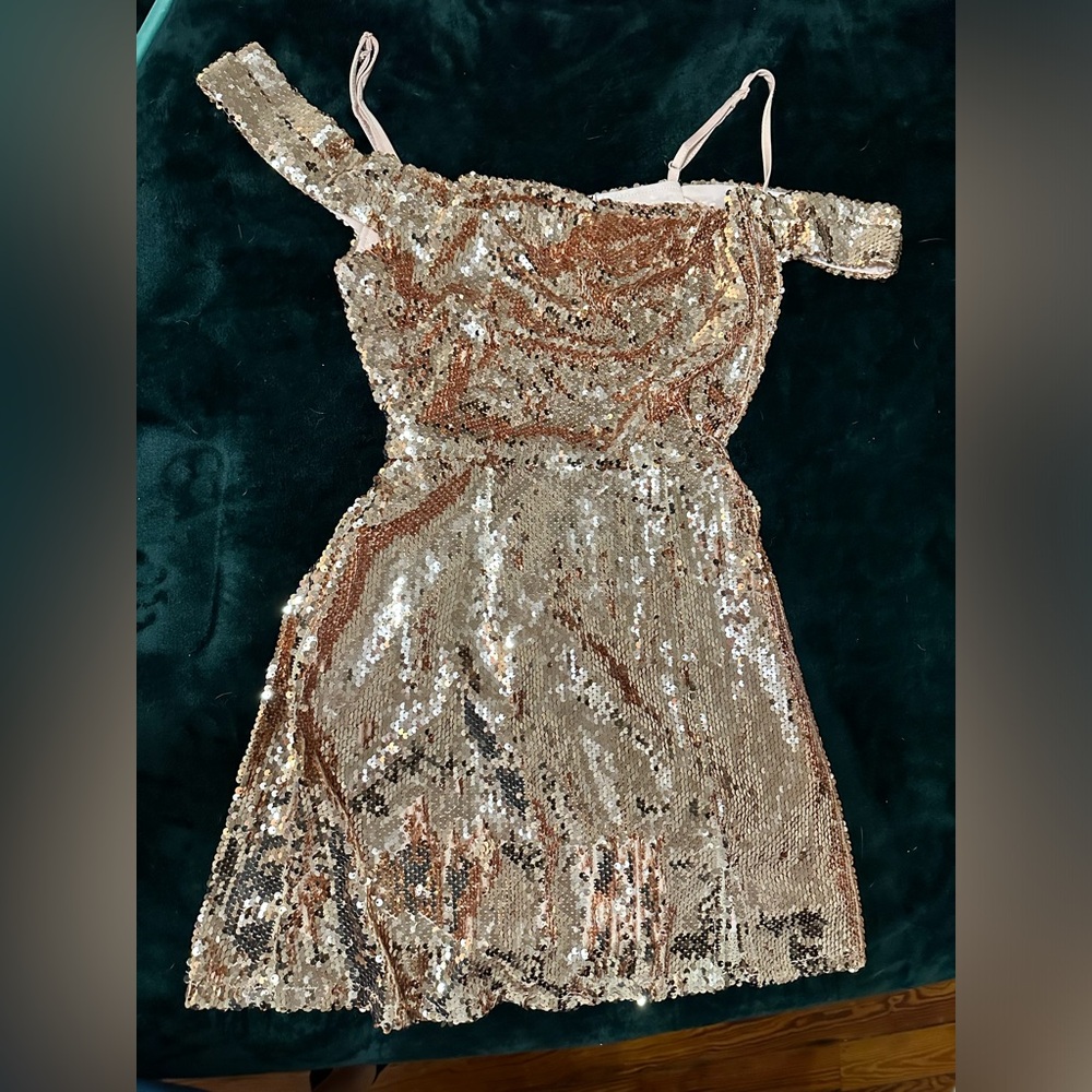 Rose Gold Sequin Dress
